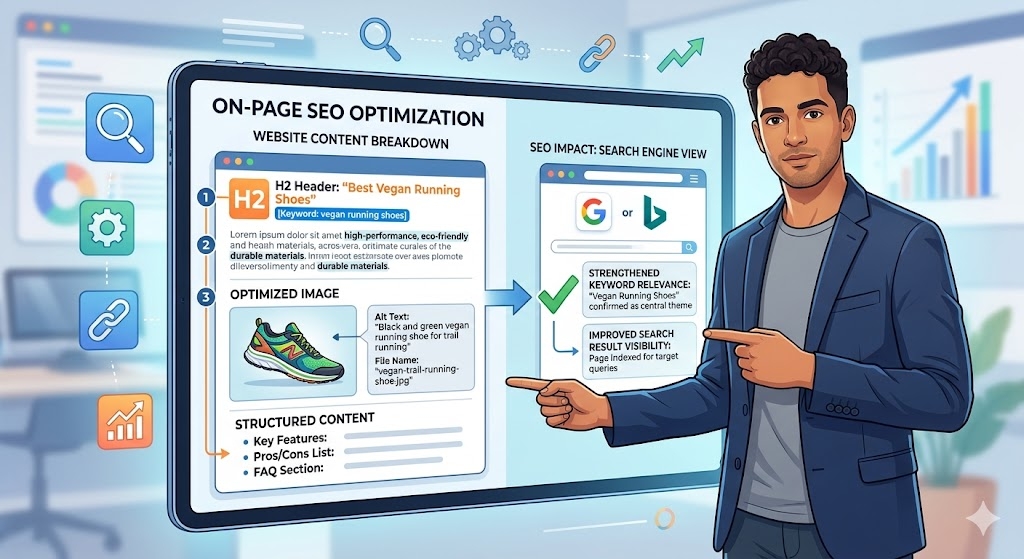 - Optimize on-page SEO elements