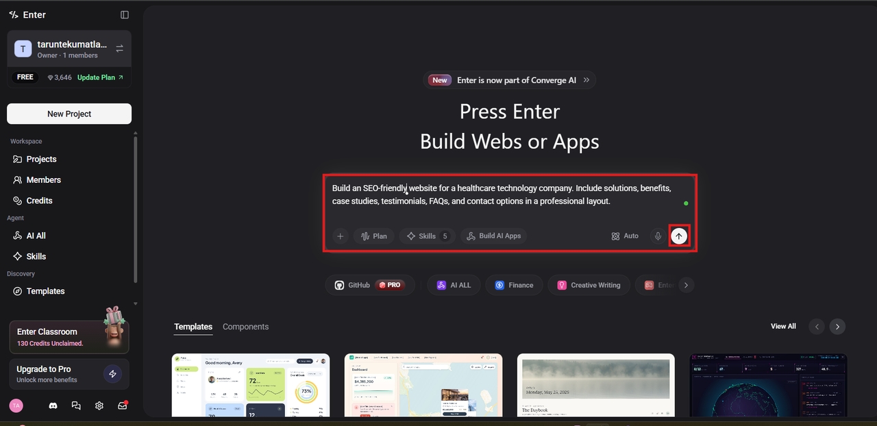Describe your website requirements