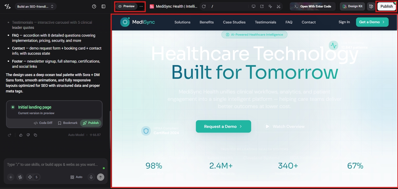 Publish your website.