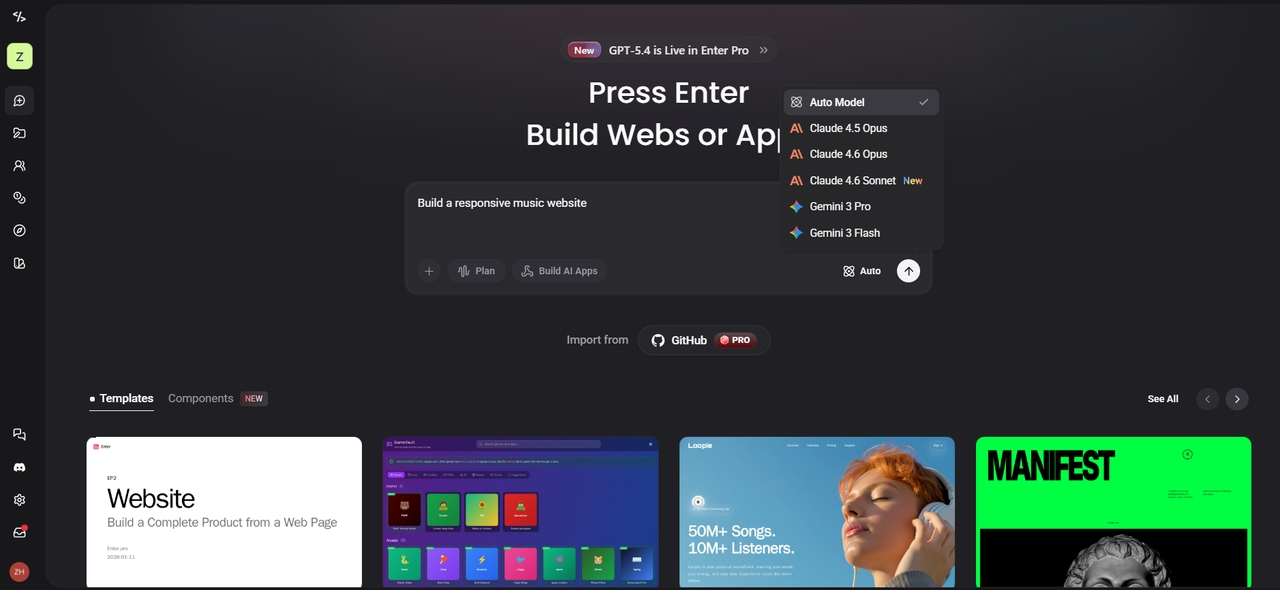 Describe website idea