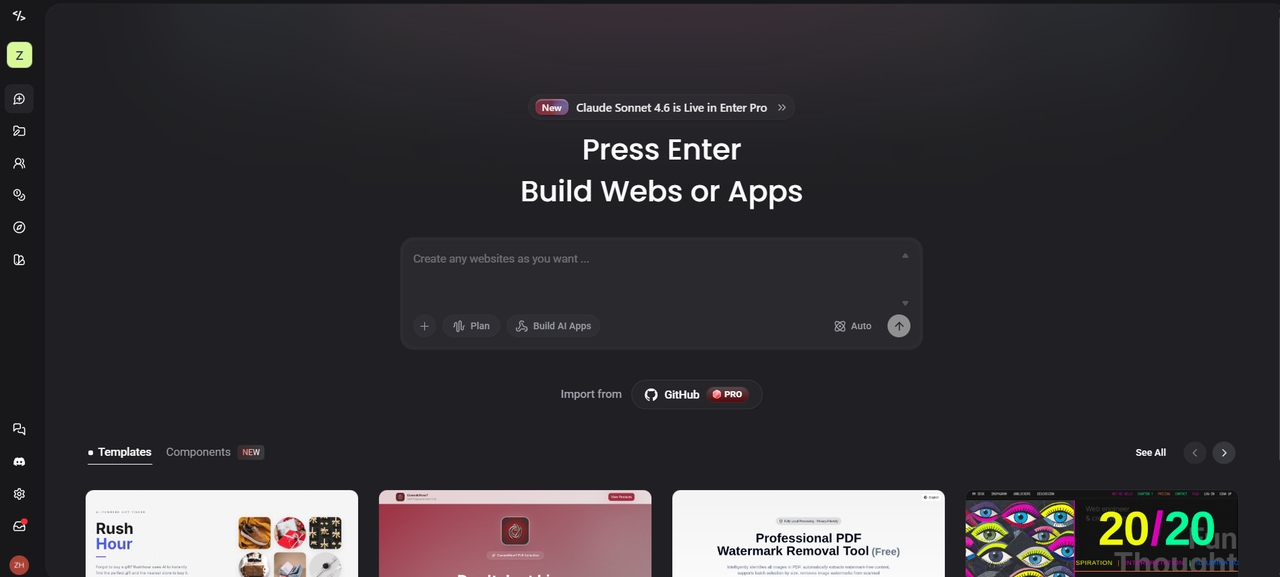 Enter's interface