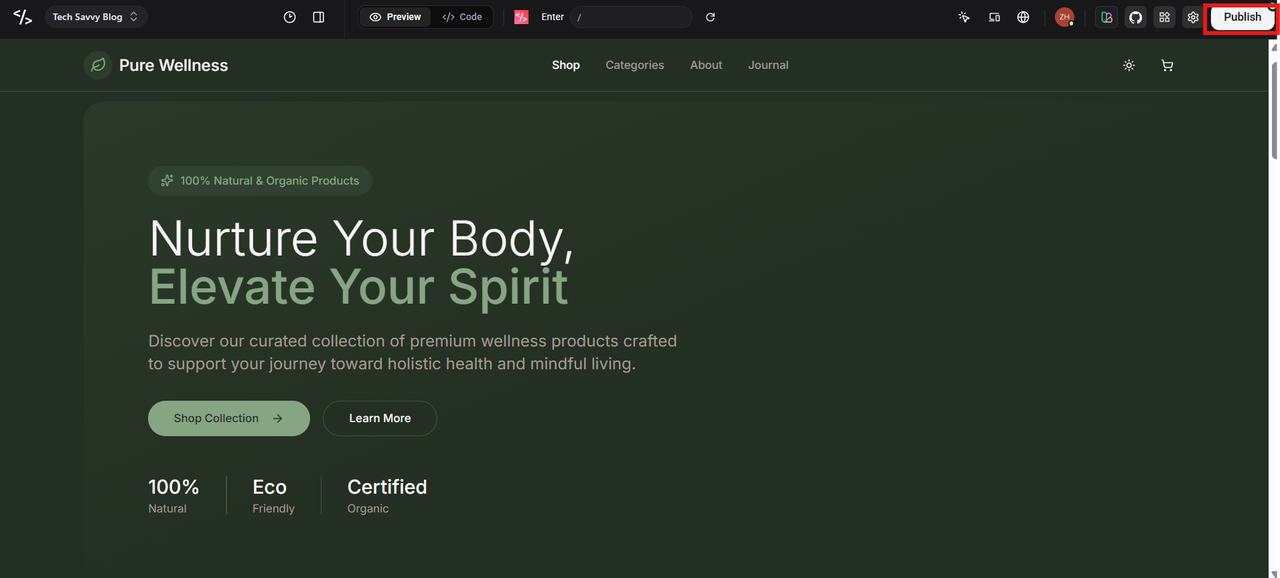 Deploy website
