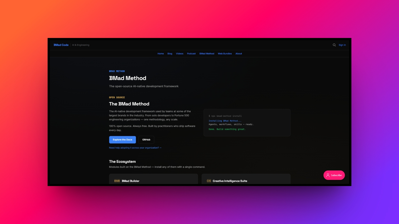 Showcasing the BMAD Method