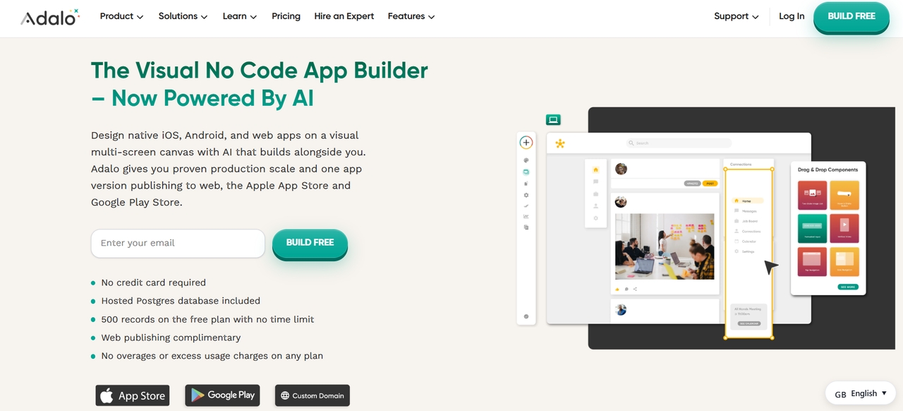 Adalo app builder webiste