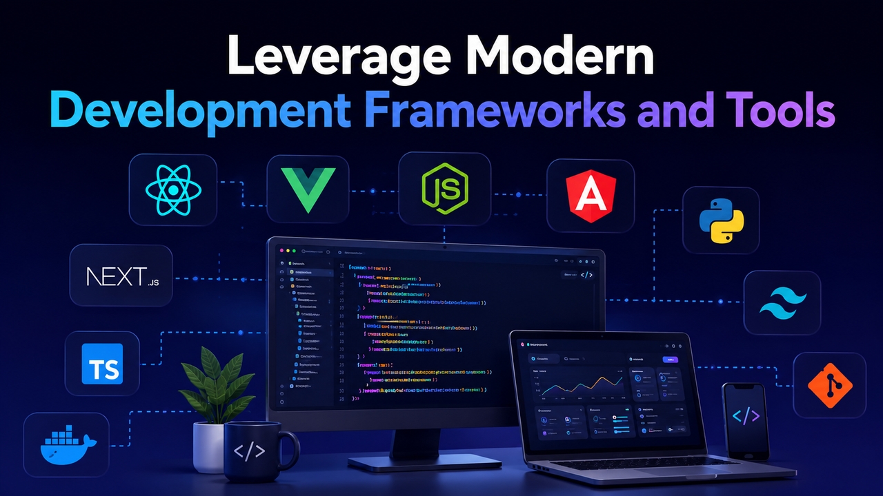 Leverage modern development frameworks and tools