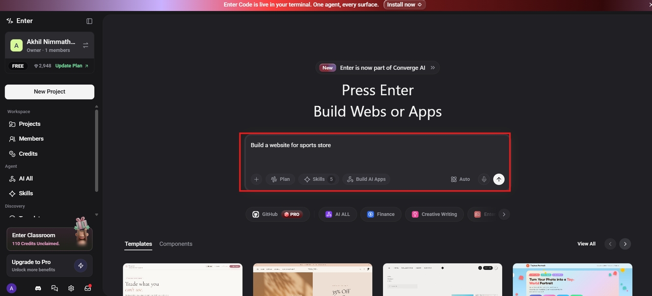 Describe your website idea