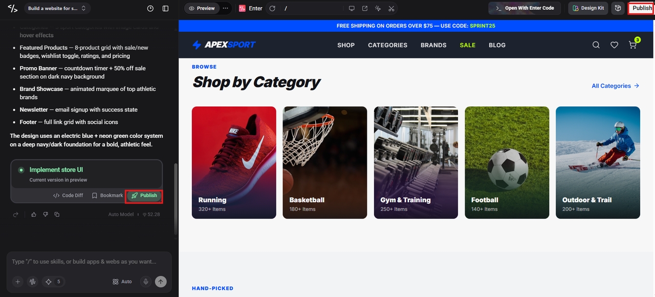 Publish website