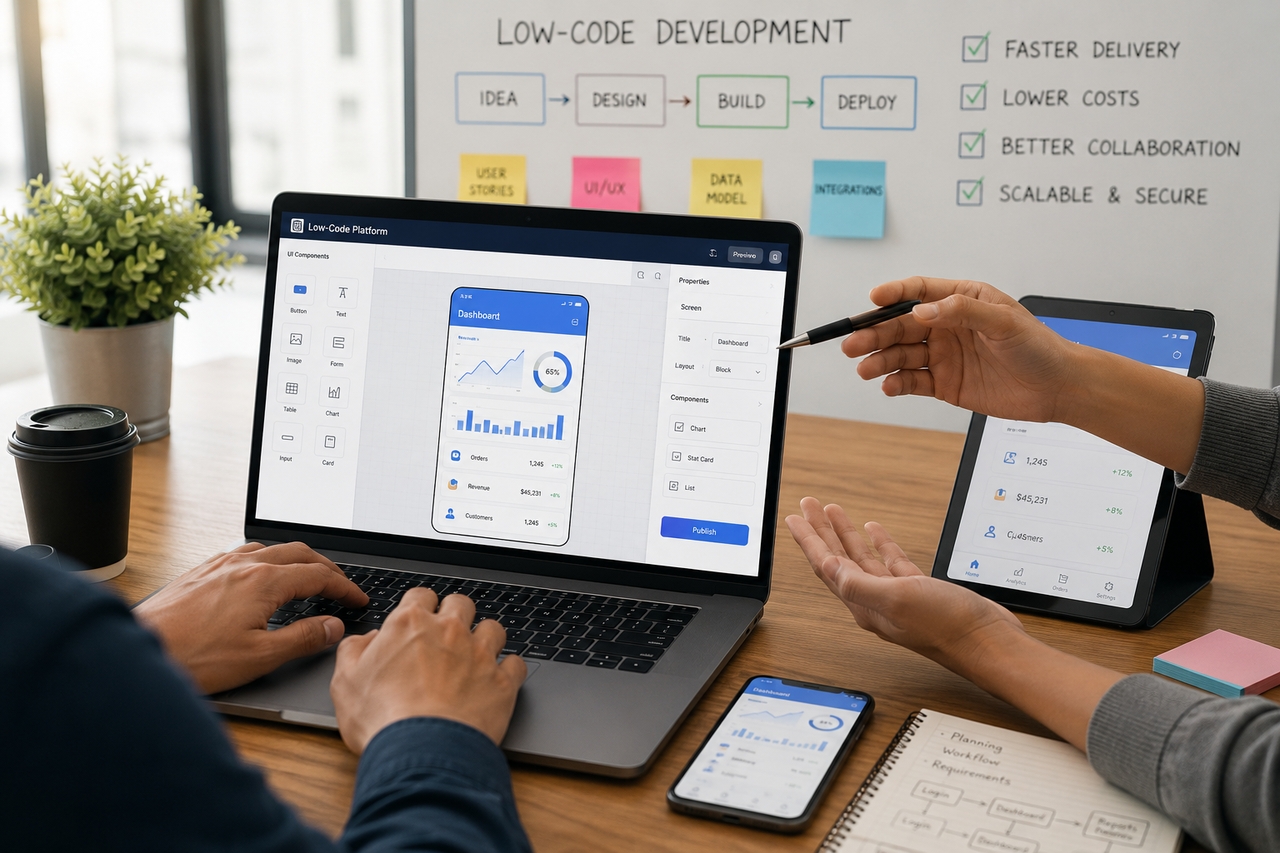 Businesses adopting low-code app development