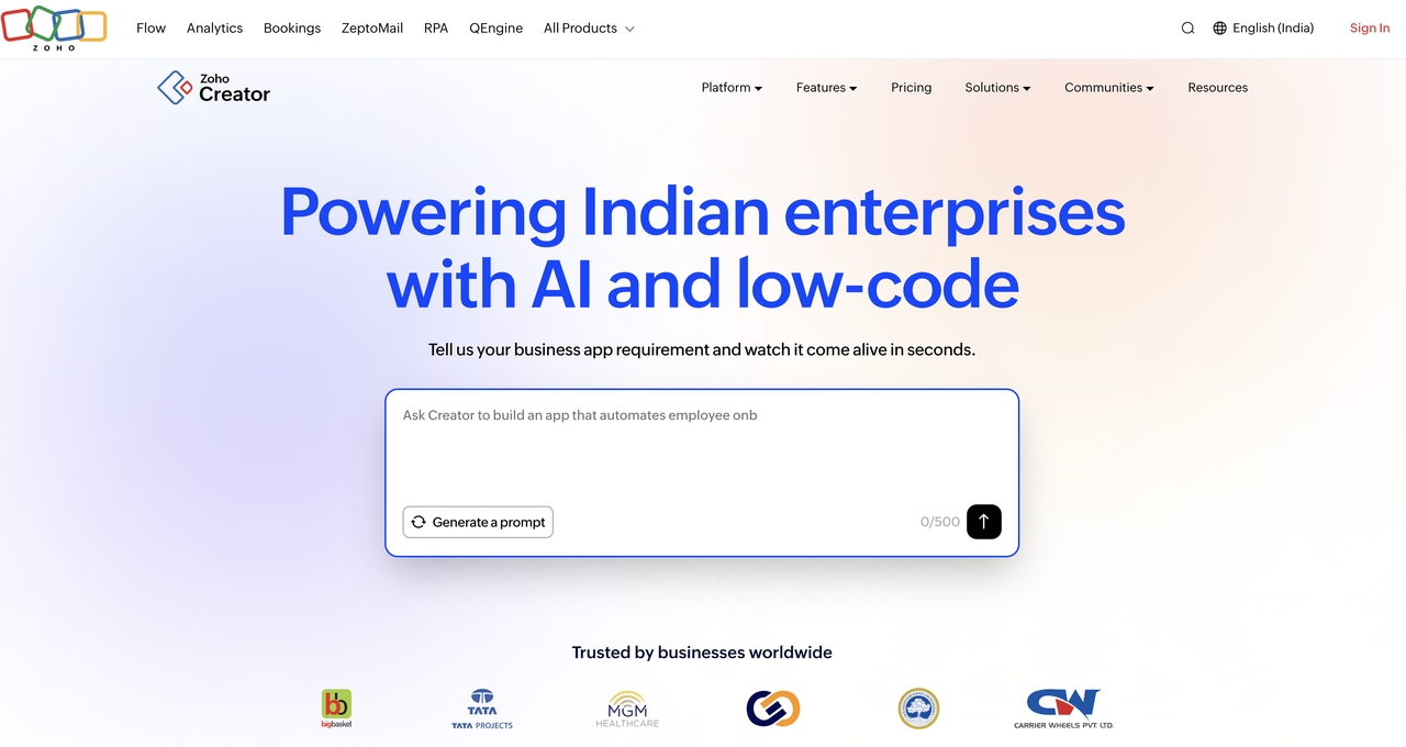 Zoho Creator
