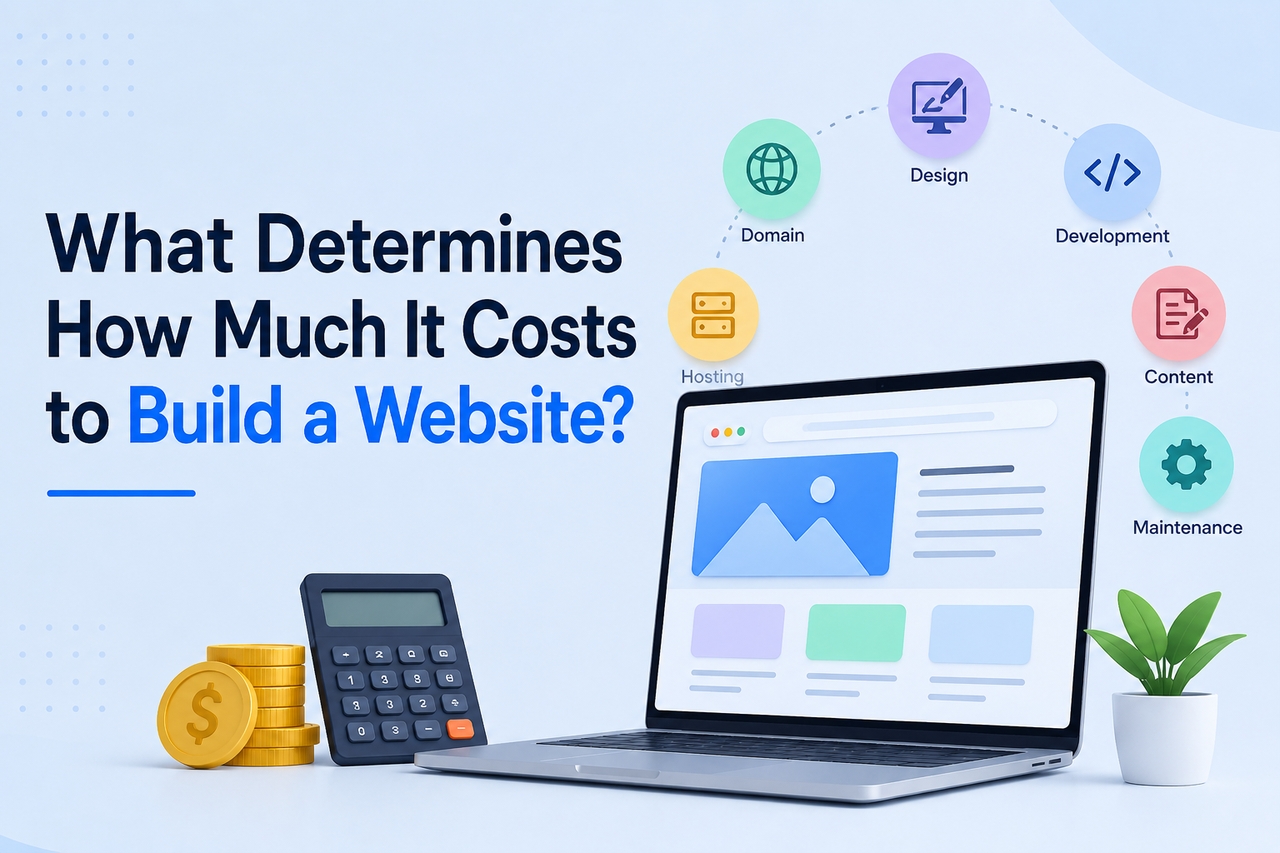 What determines how much it costs to build a website?