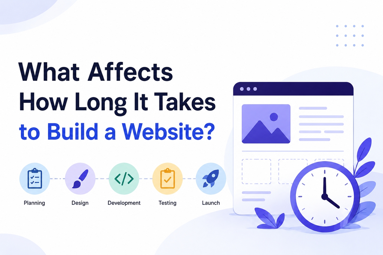 What affects how long it takes to build a website?