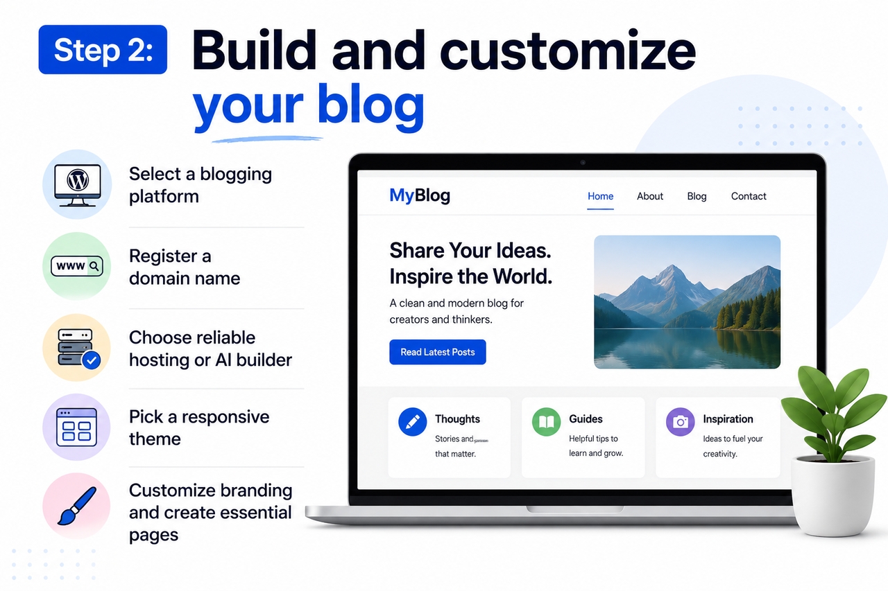 Build and customize your blog