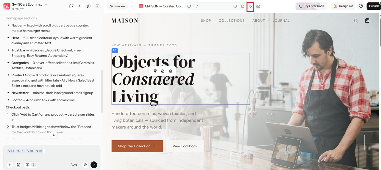 Refine with editor