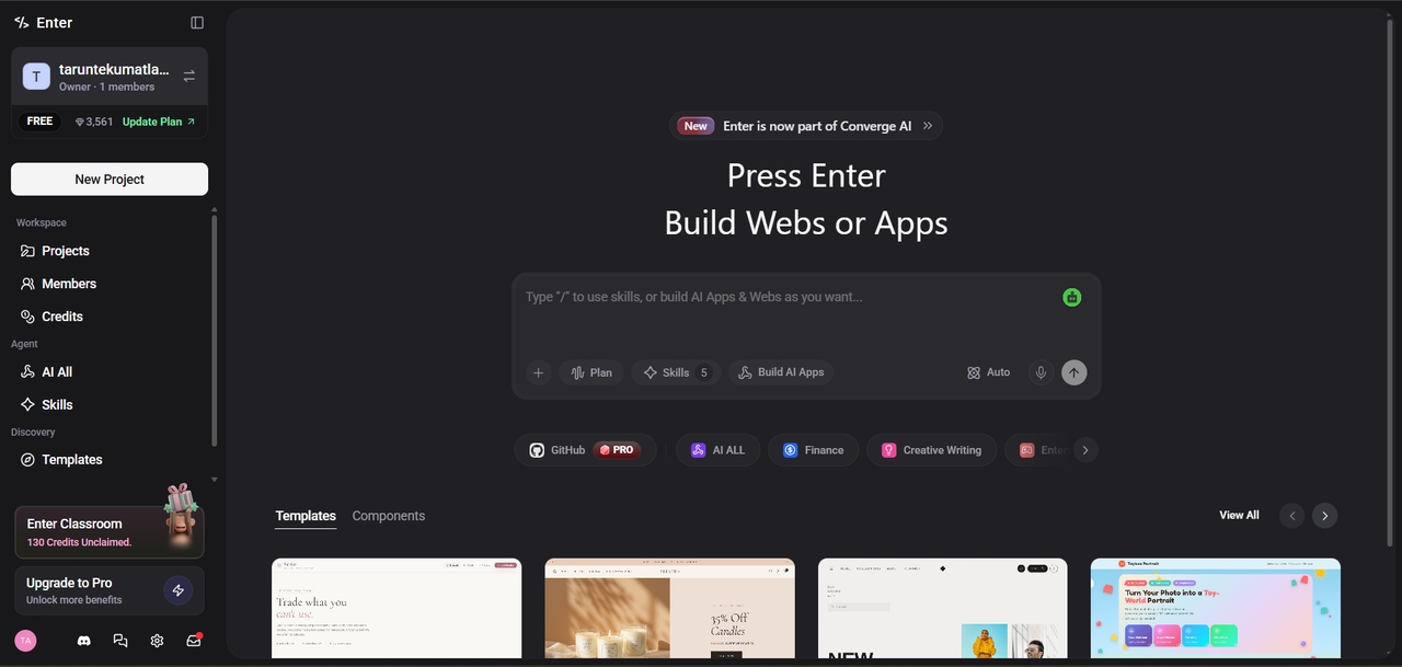 Enter Pro interactive dashboard.