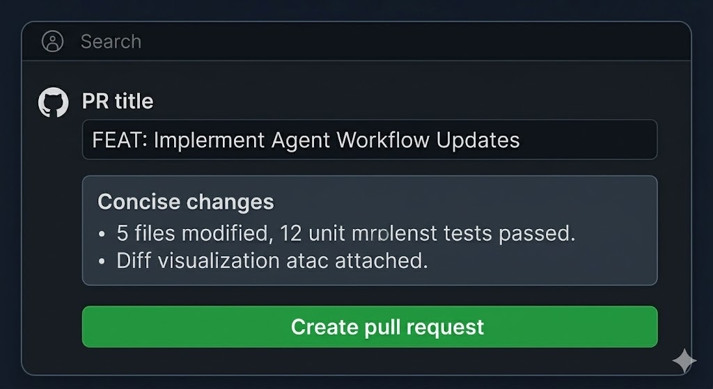 Pull request generation for review