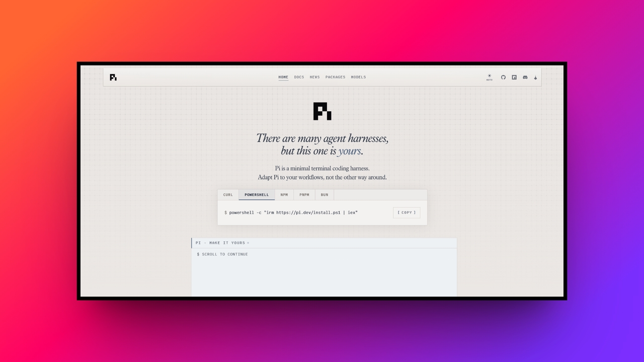 Pi.dev's official website