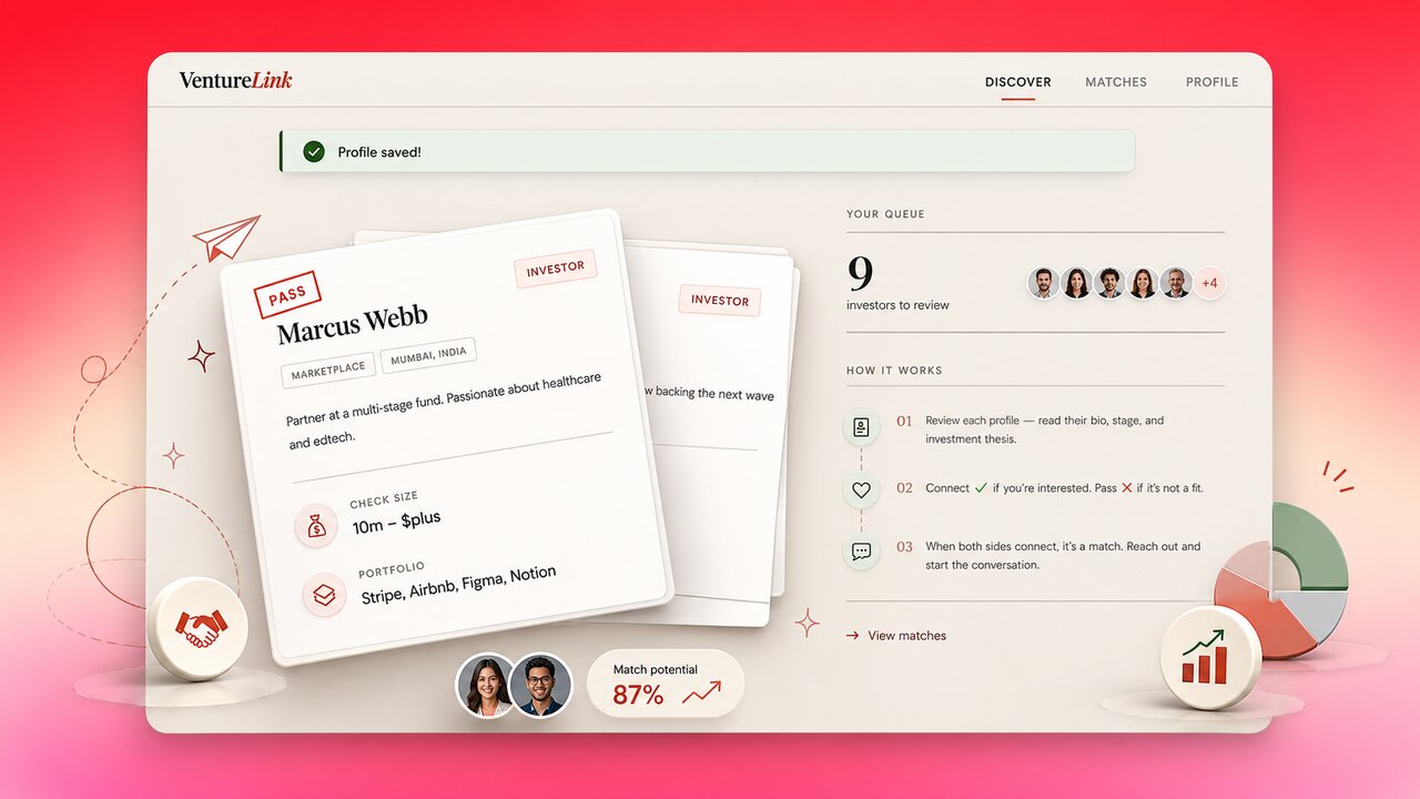 VentureLink - How they used Enter to create a dating app for investors and startups