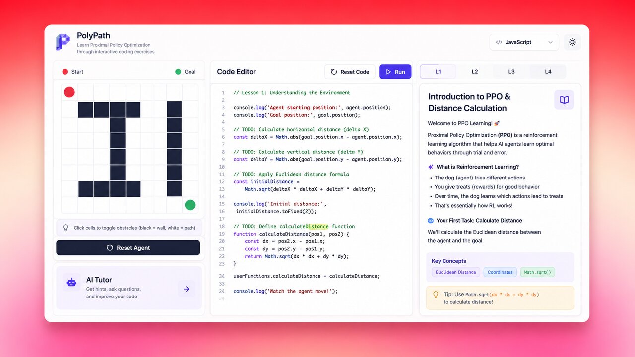 PolyPath: The Algorithm That Teaches Back using Enter