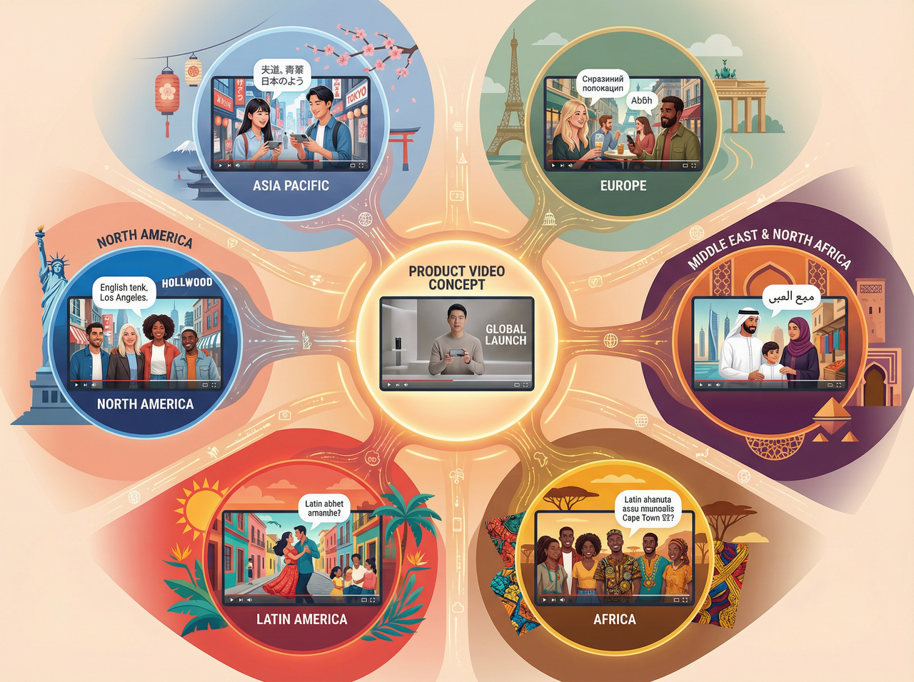 Localize clips with different languages & styles