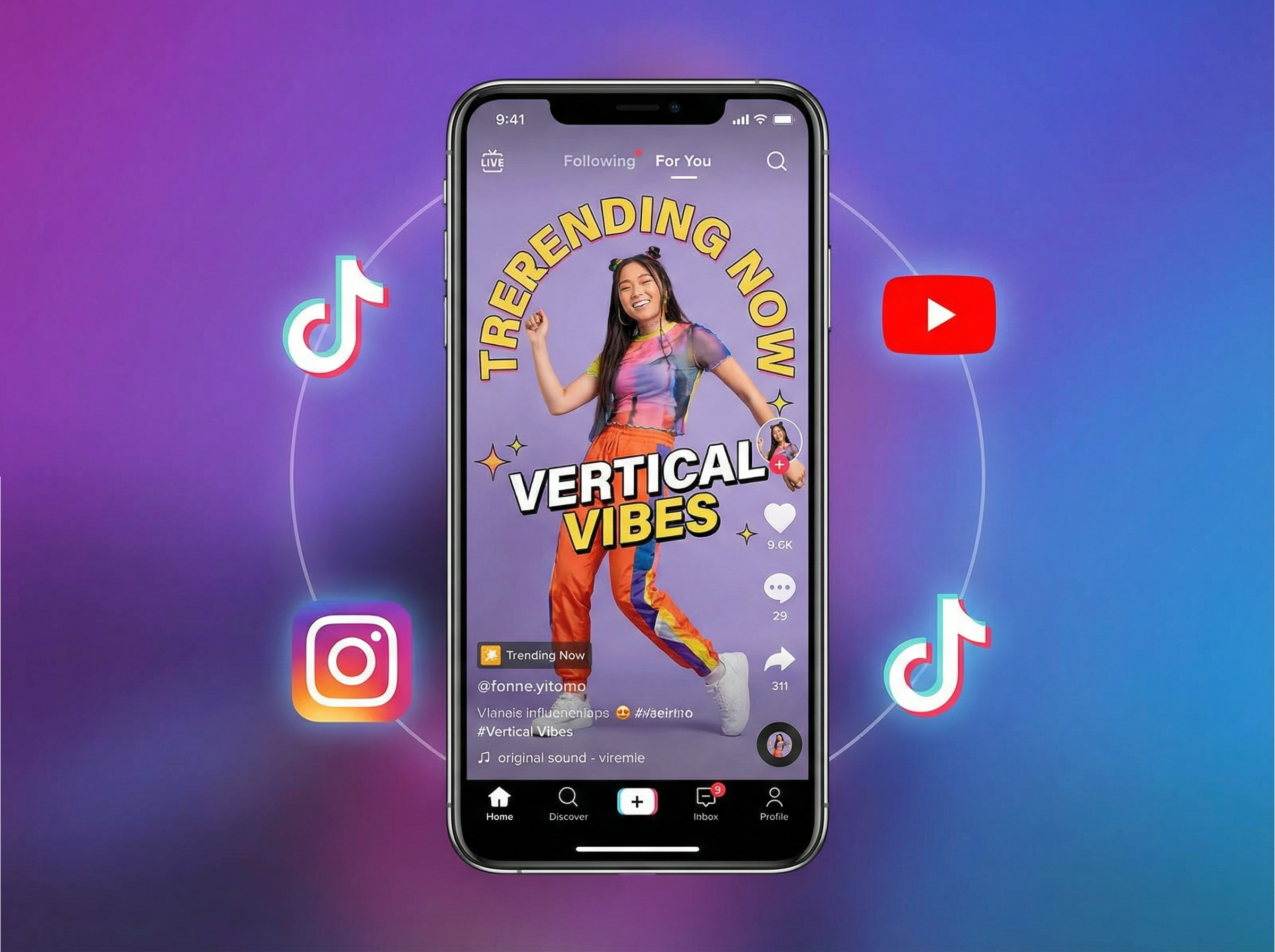 Mobile-first vertical output for TikTok & Reels