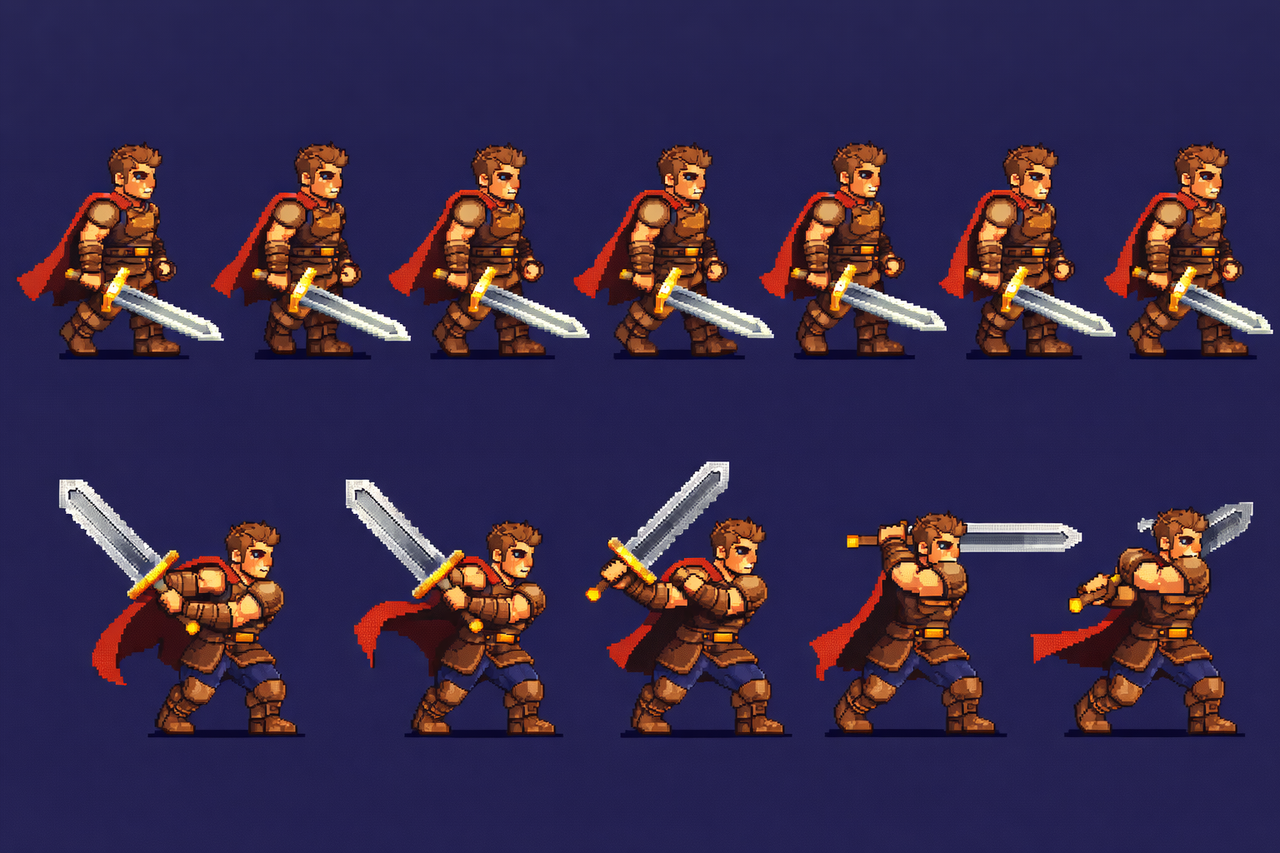 Generate stunning sprites from text