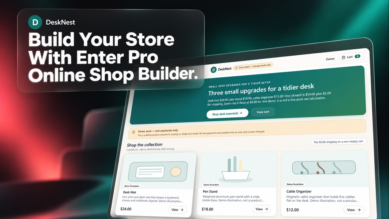 Online Shop Builder: Create Your Store With Enter Pro