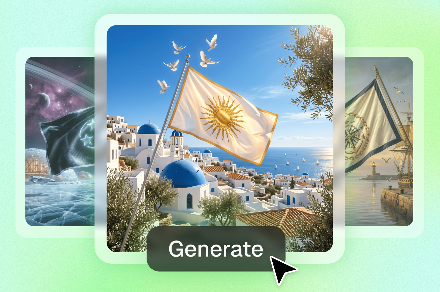 Generador de banderas gratuito: Crea banderas personalizadas al instante con IA