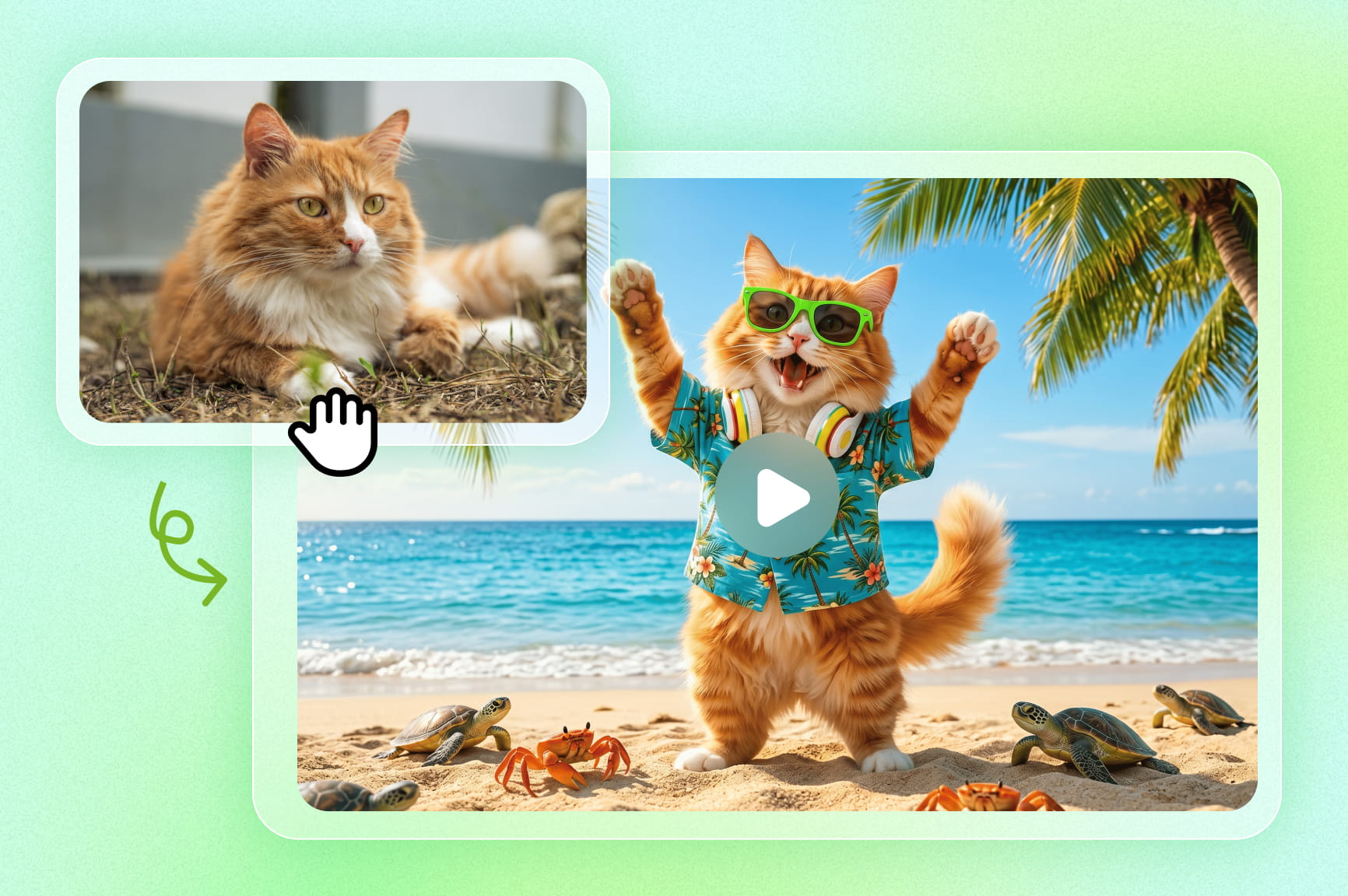 Crea videos de gatos con IA gratis: clips de gatos bailando, hablando y divertidos