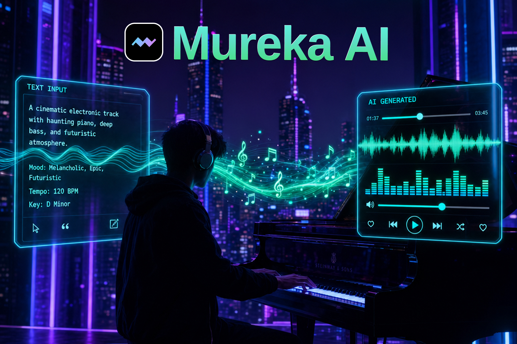 Generador de música Mureka AI - Crea canciones, beats y voces 