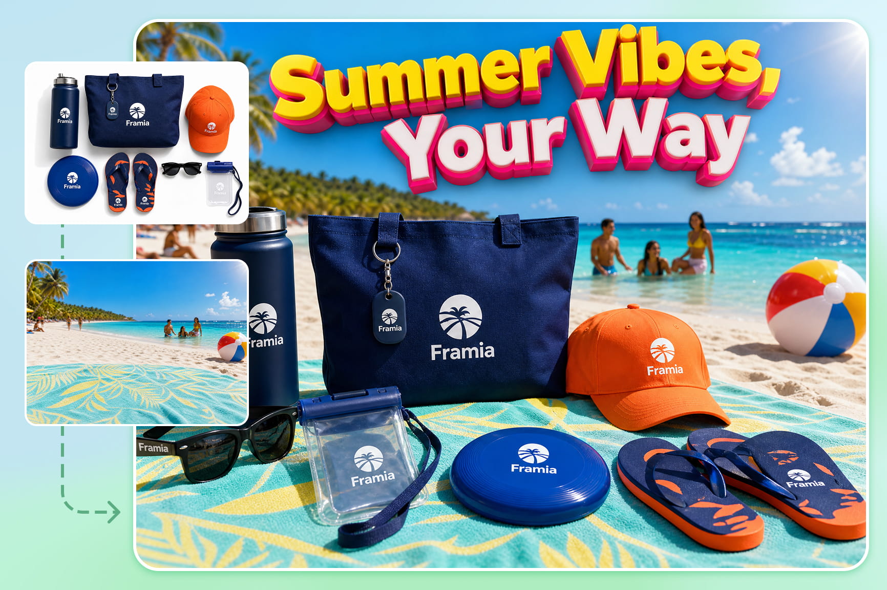 Generador de folletos, banners y recursos promocionales para ofertas de verano con IA