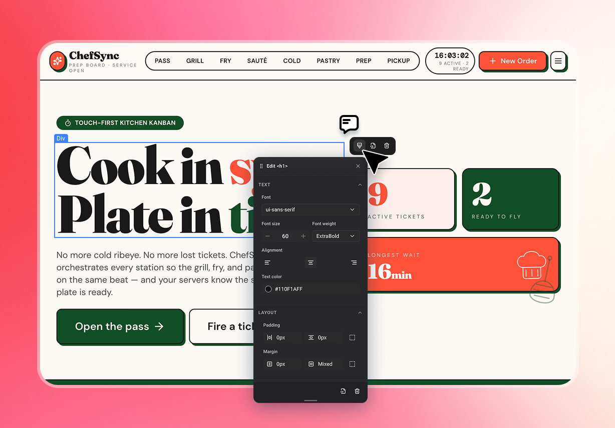 3. Refine Products Visually with Real-Time Editing