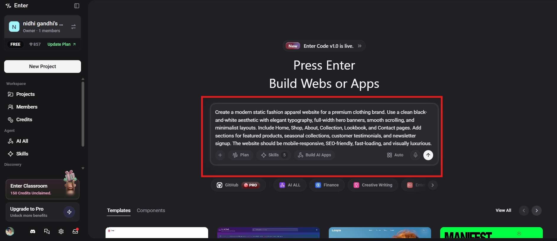 1. Open Website Maker Free