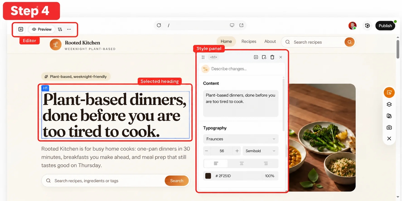 Customize Each Blog Section