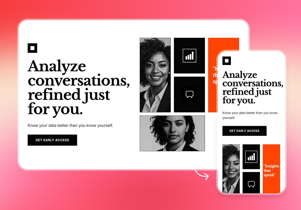 Responsive mobile and desktop previews