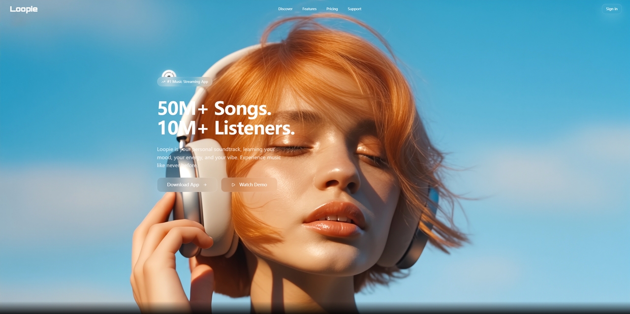 Music website template