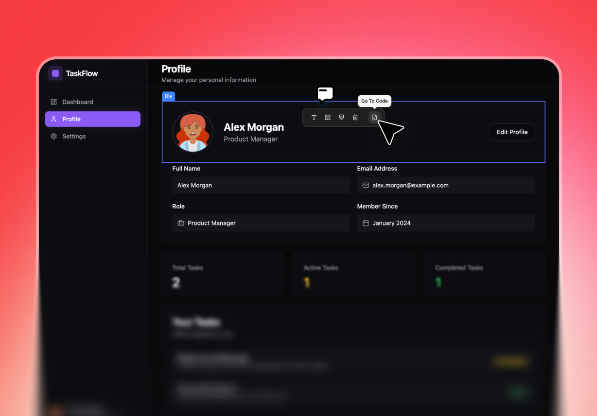 Real-time visual editor