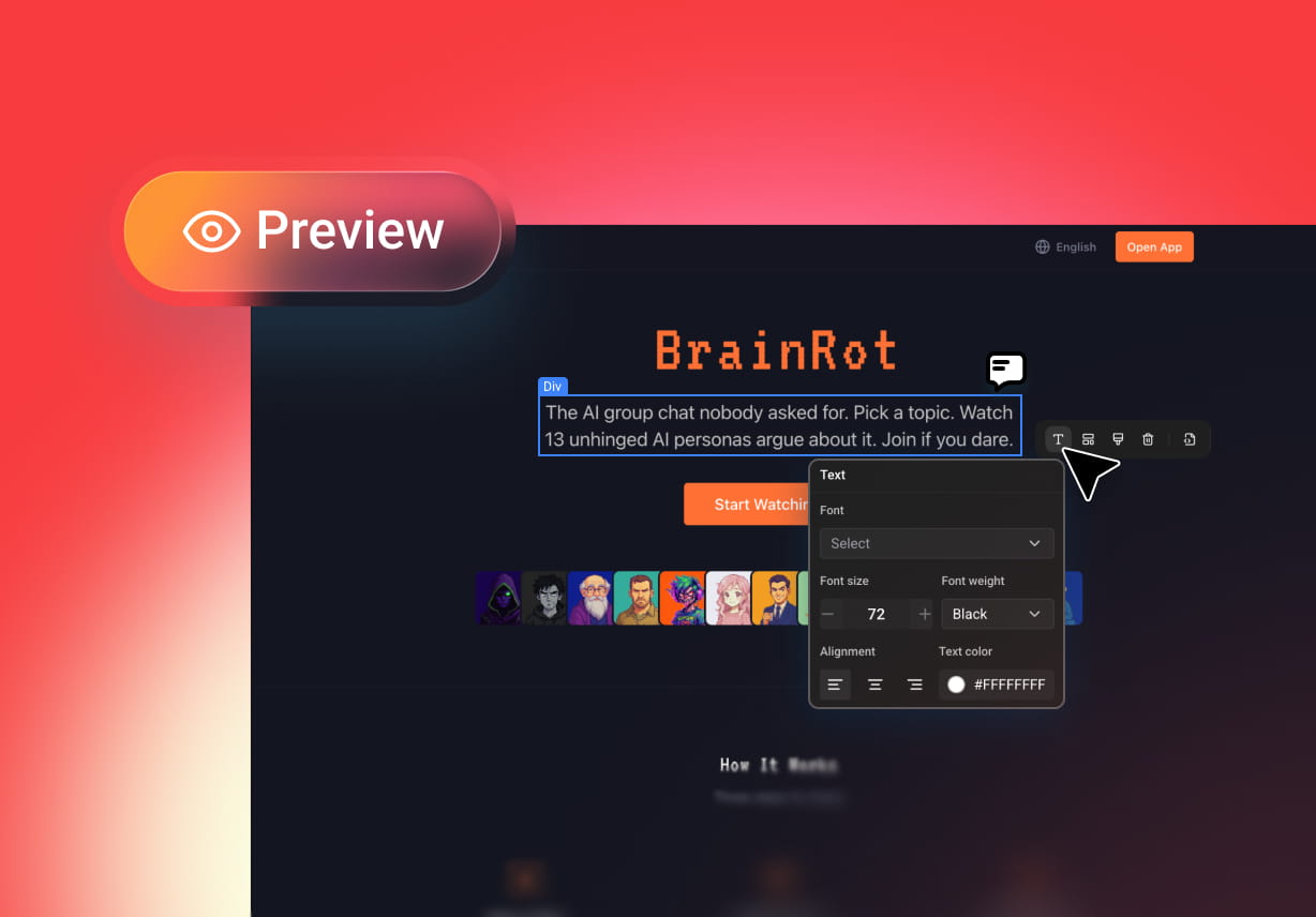 Edit Visuals Instantly with Our Real-Time UI Editor