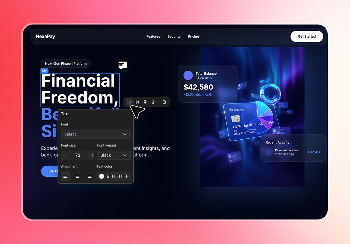 Tweak visually on the fly