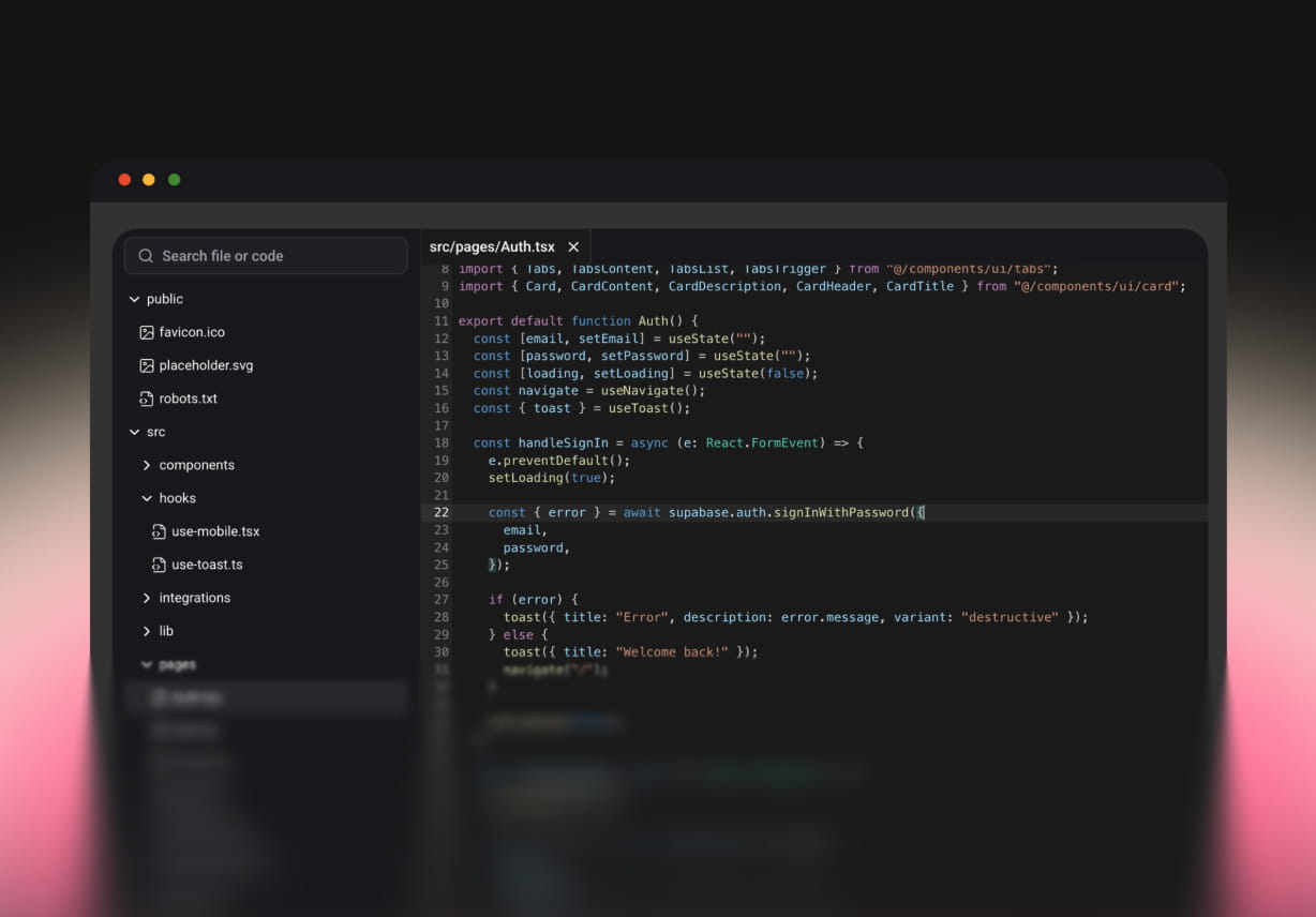 Backend Support