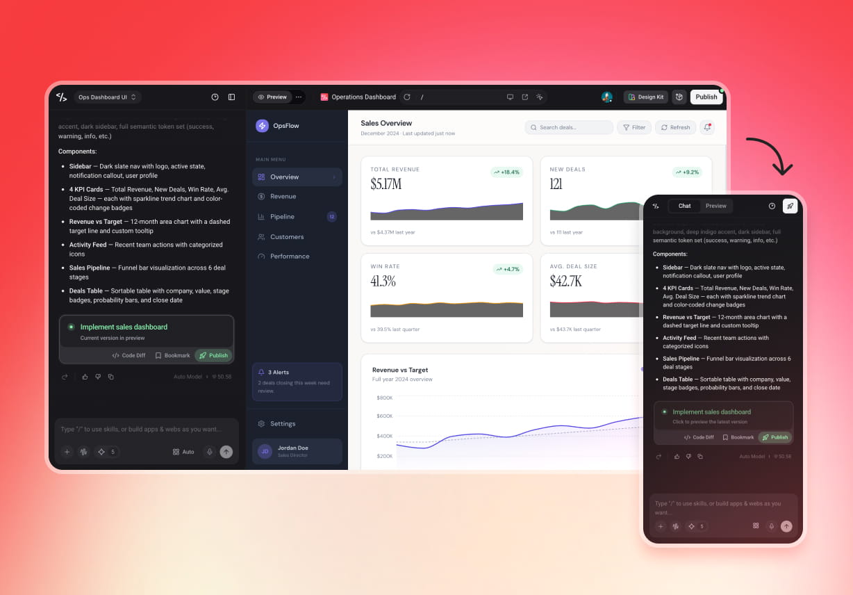 Develop natively from any device