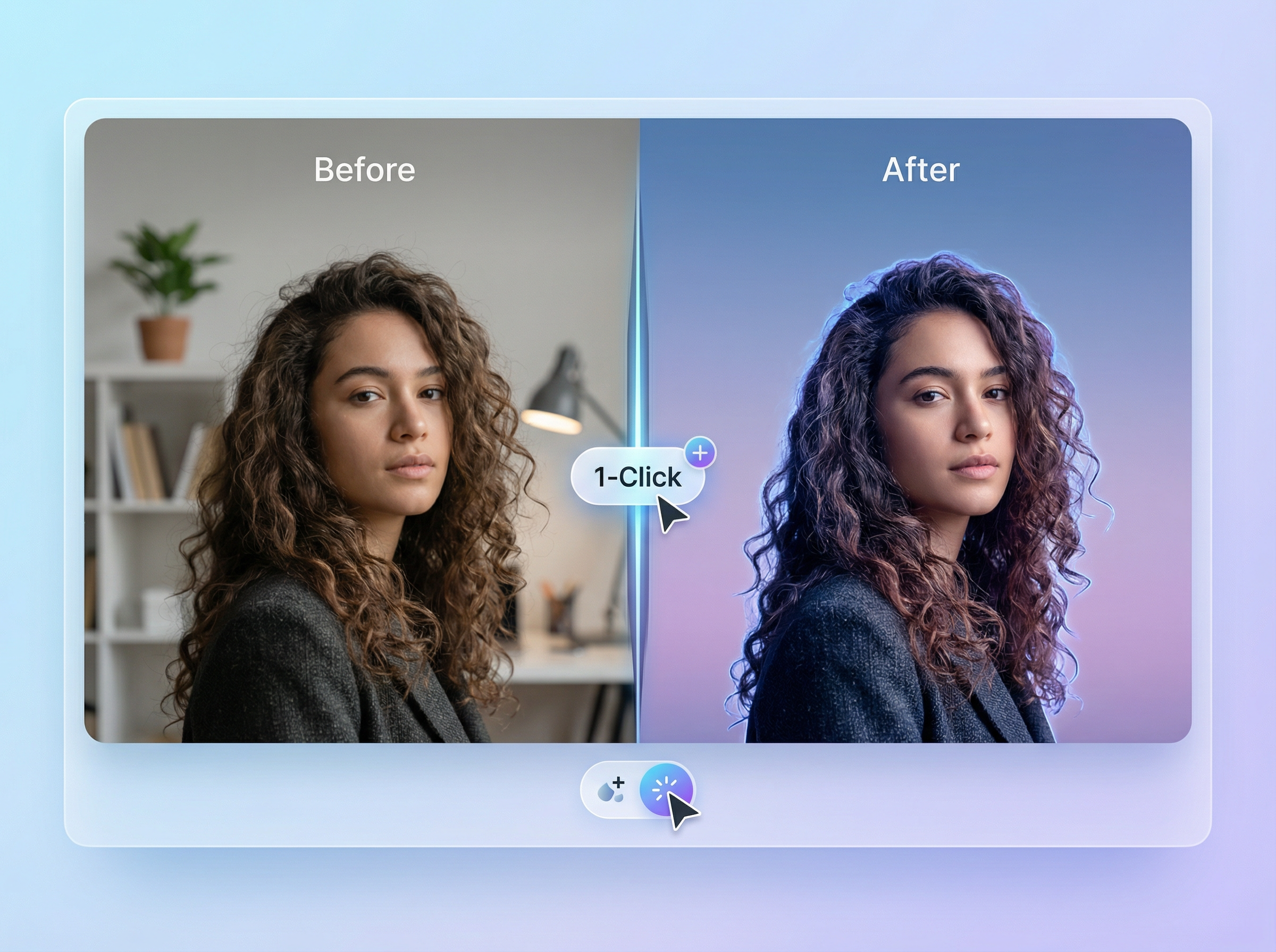 Replace image background with one click