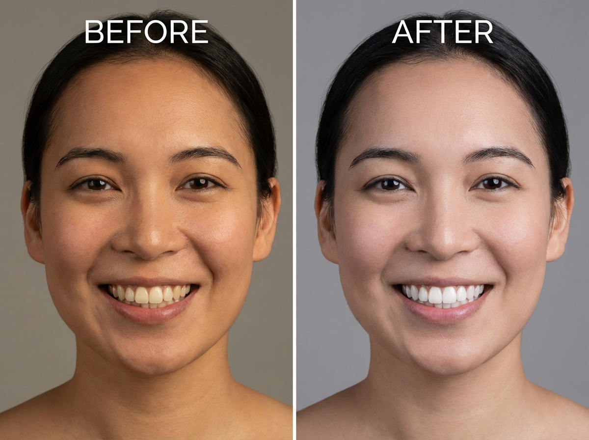 Whiten your teeth and correct the image color