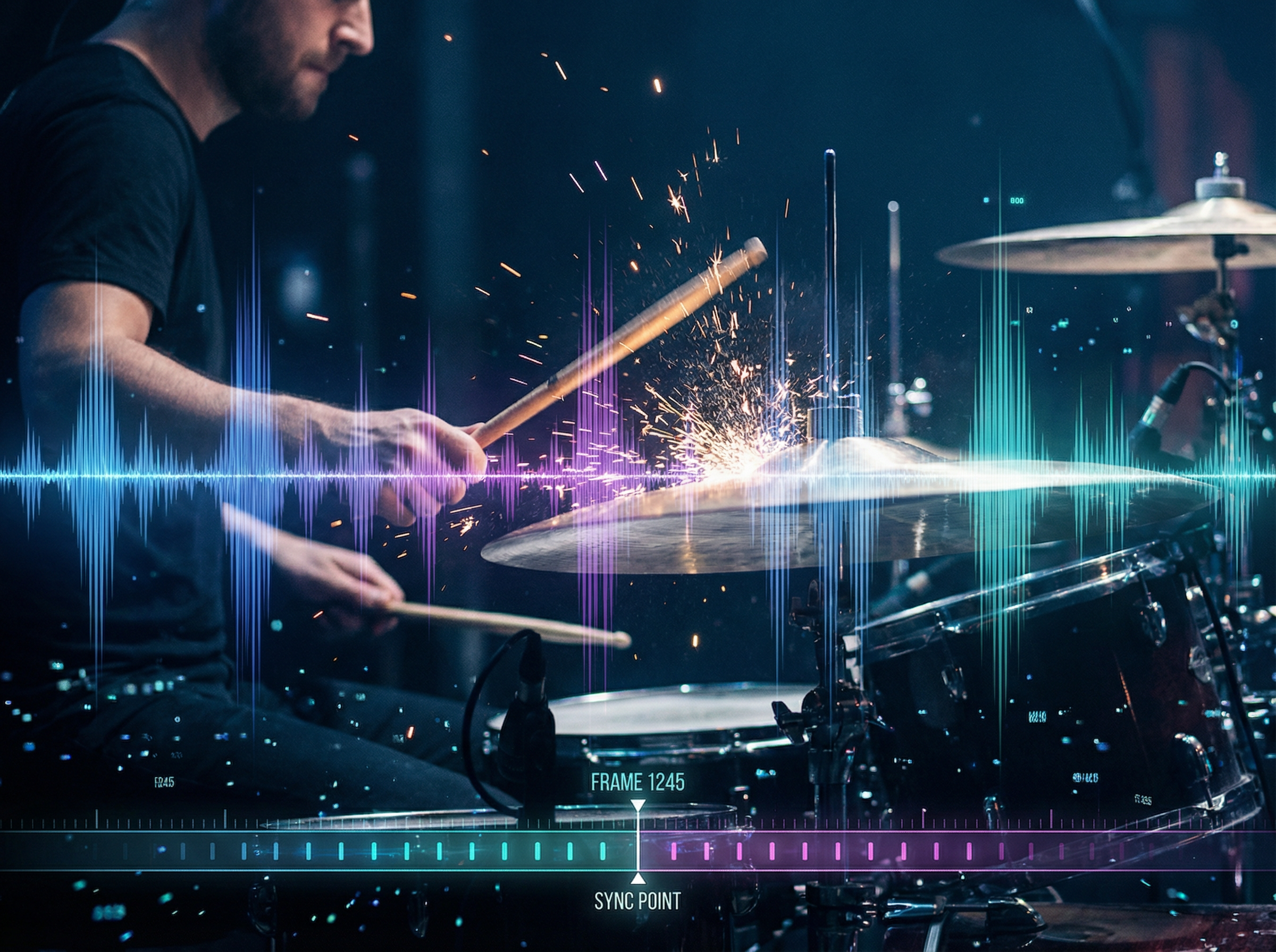 Audio synced with visuals