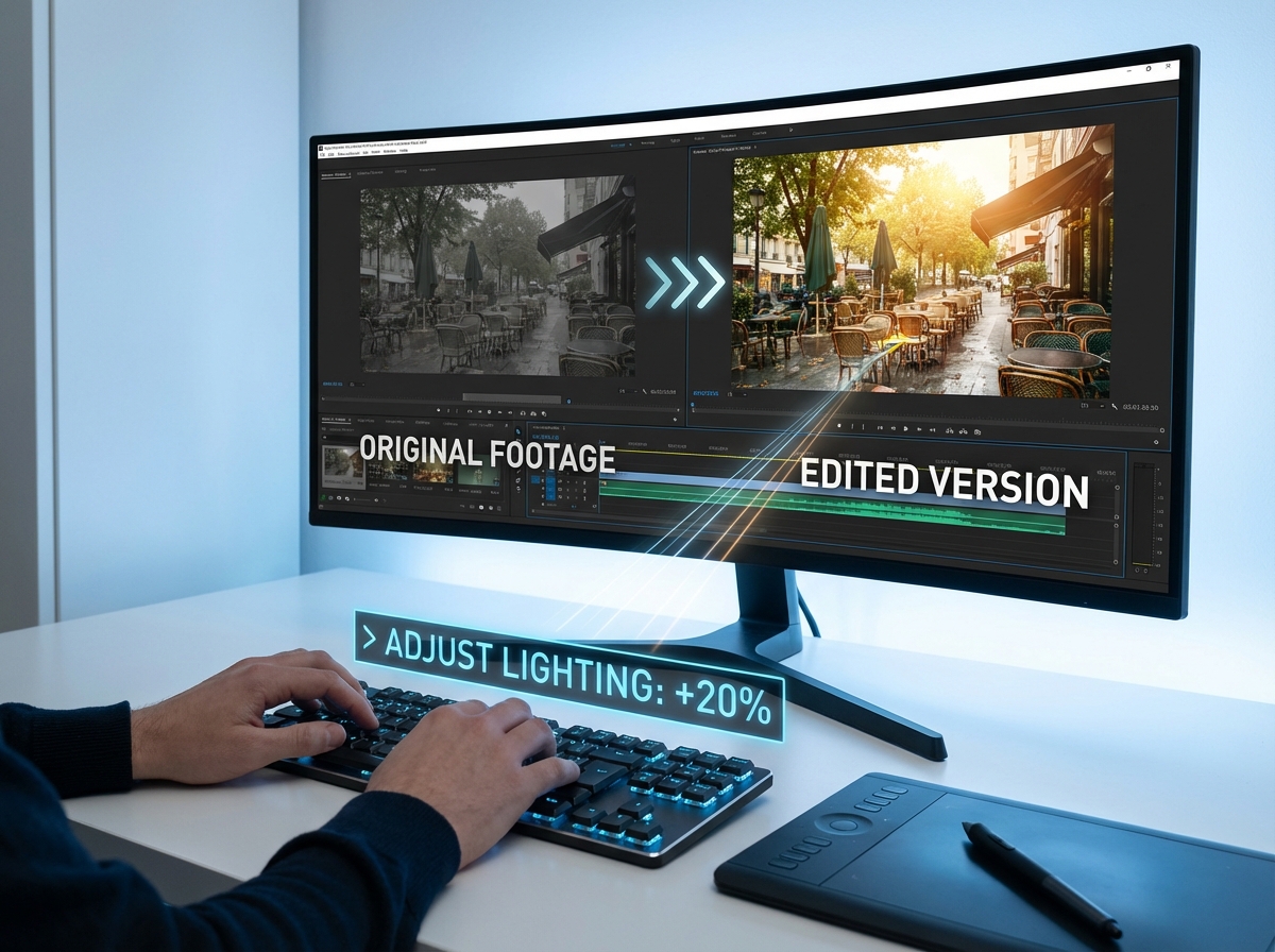 Edit videos using simple text commands