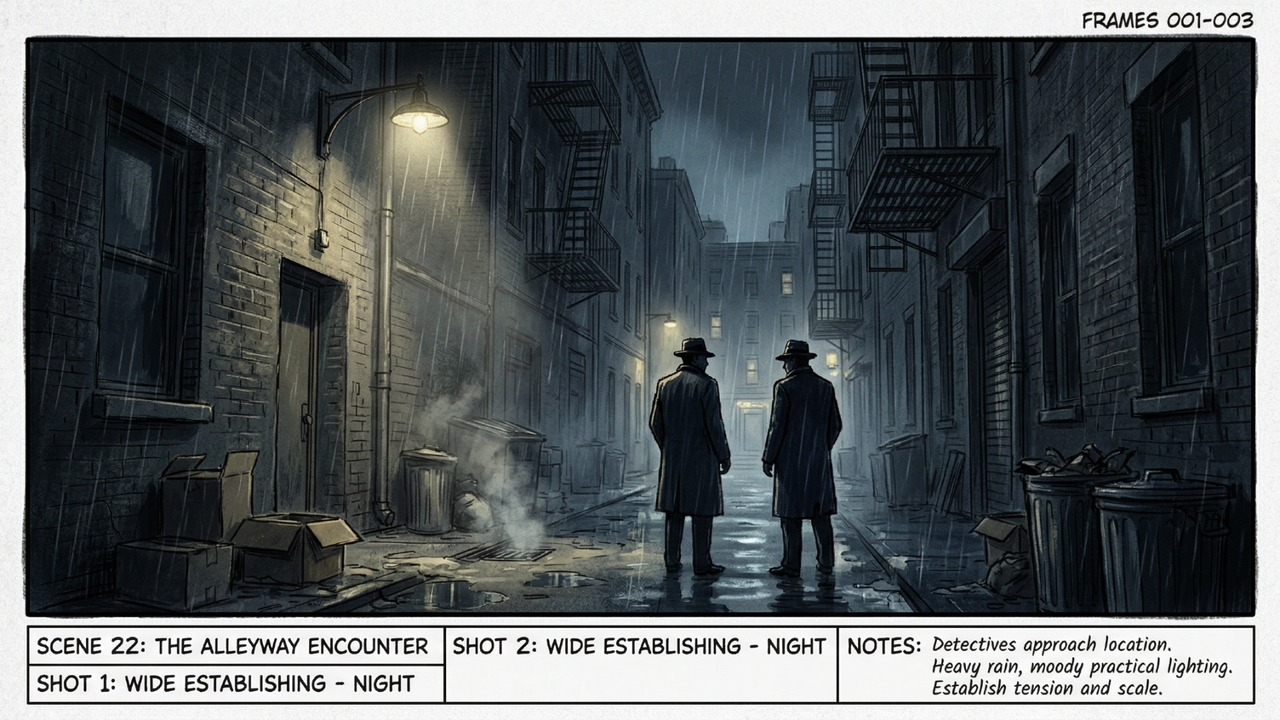 Storyboarding and film pre-production planning