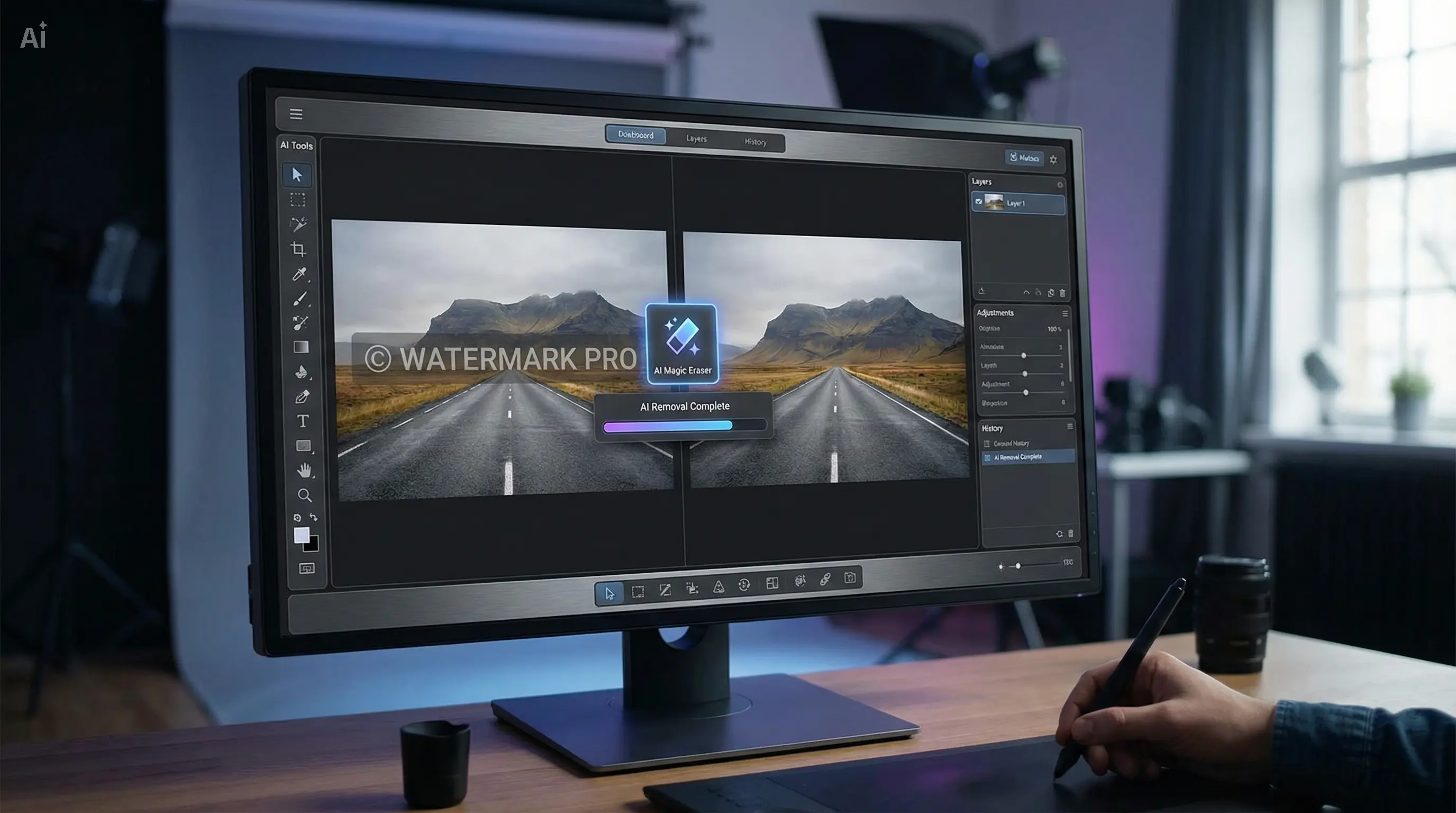 AI-powered watermark removal