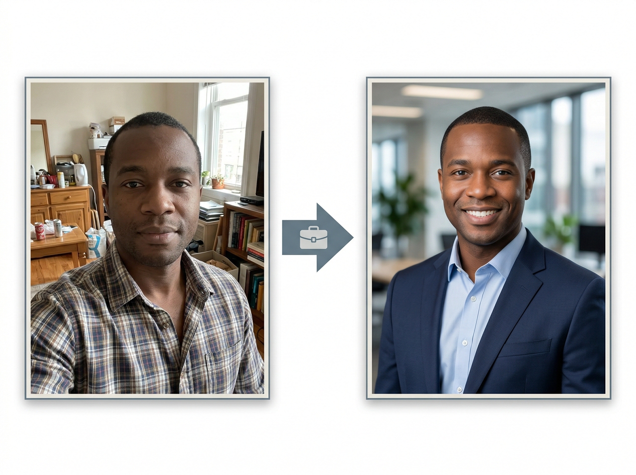 Replace backdrop with clean office or studio styles