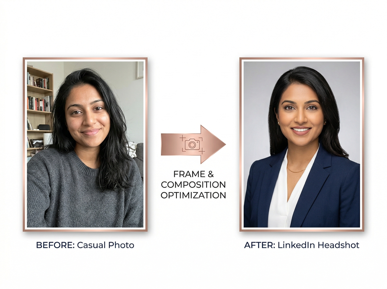 Match your photo with LinkedIn framing and style