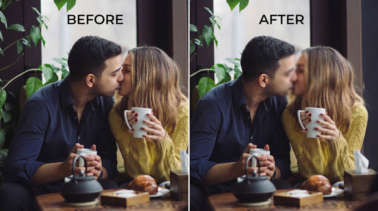 Instantly blur your pictures with prompts