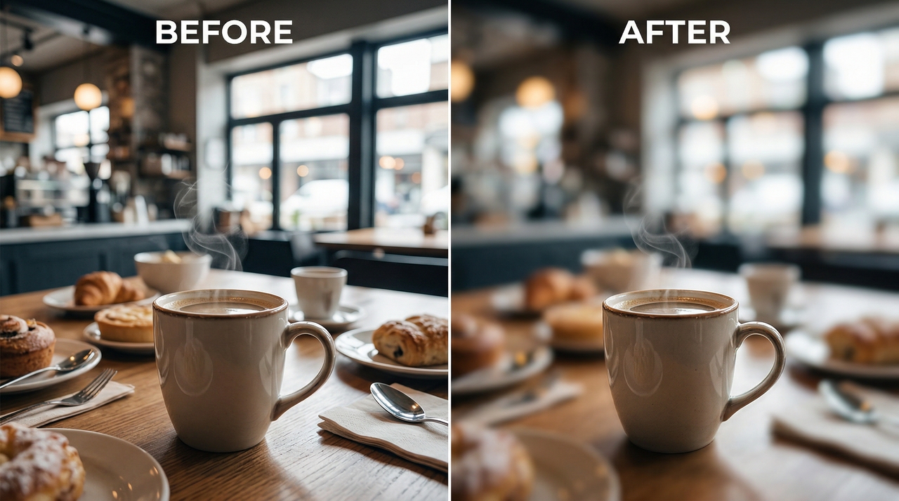 Advanced AI-powered image background blur